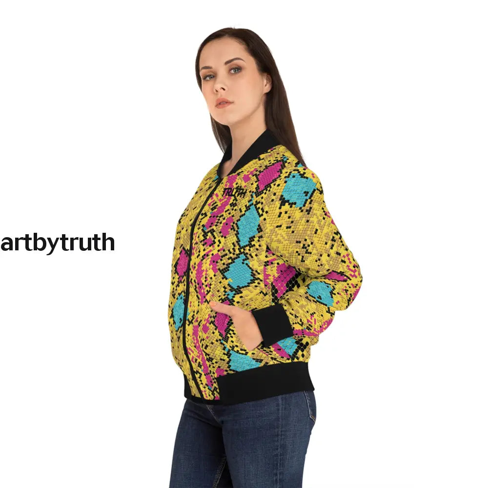 Snake Skin Womens Bomber Jacket (Aop) All Over Prints