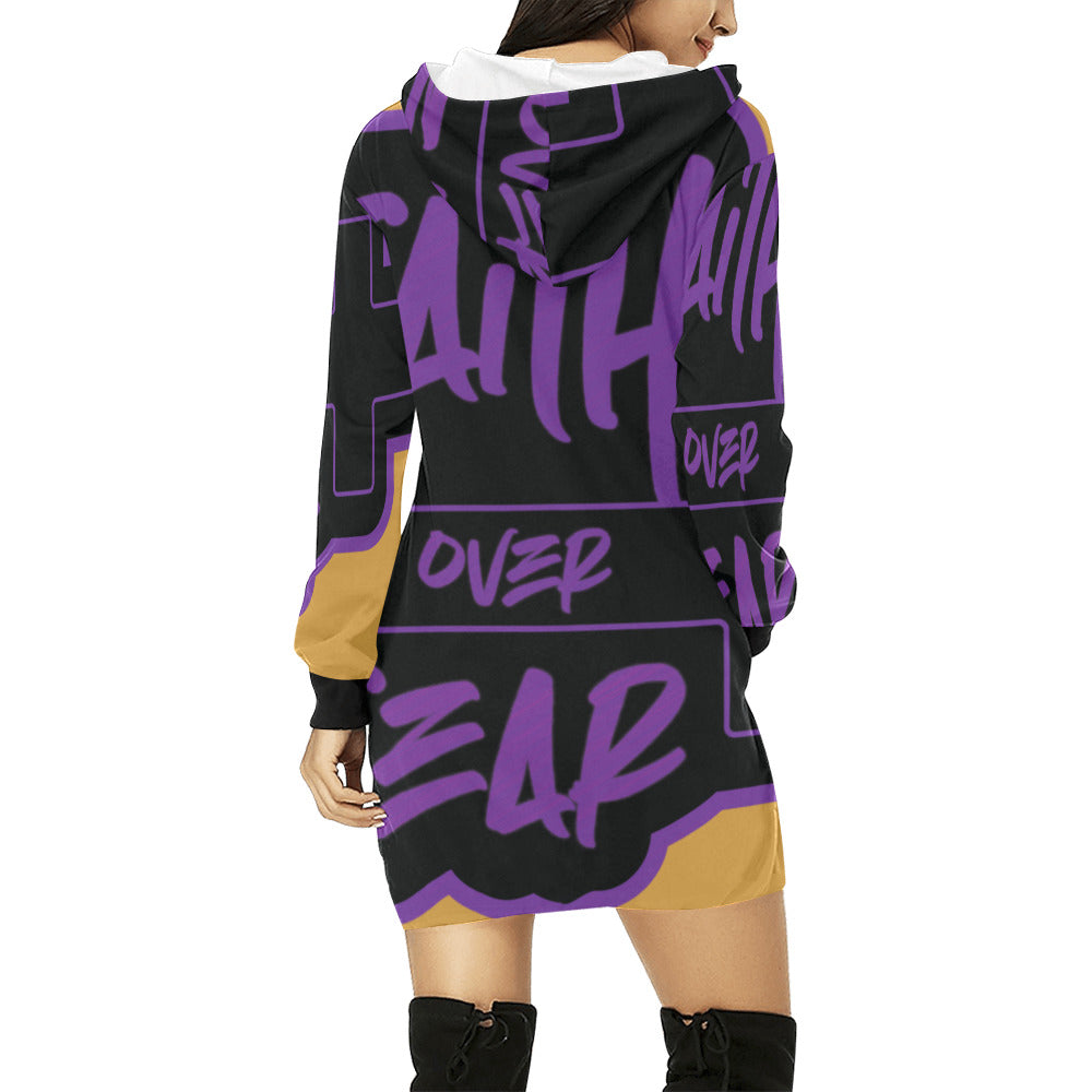 Faith over Fear Hoodie Dress