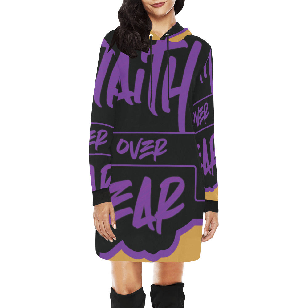 Faith over Fear Hoodie Dress