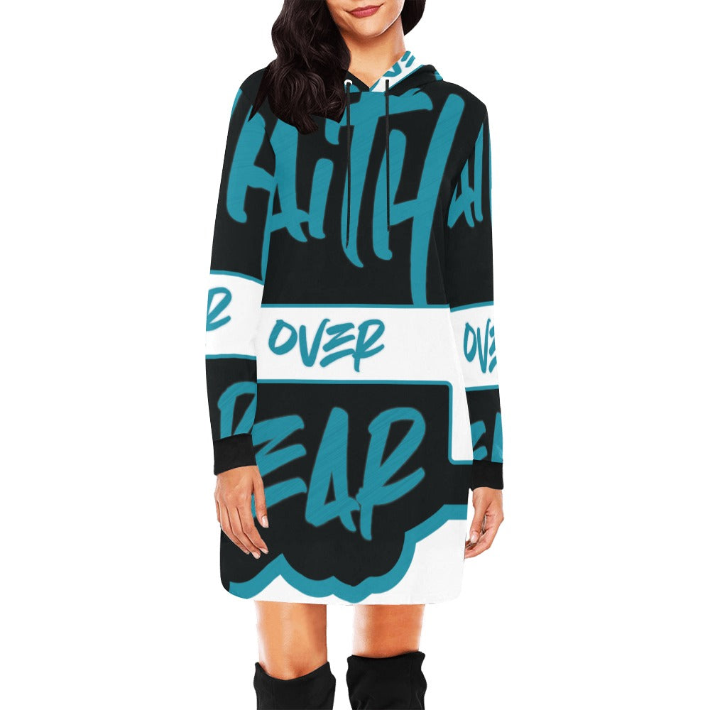 Faith over Fear Hoodie Dress