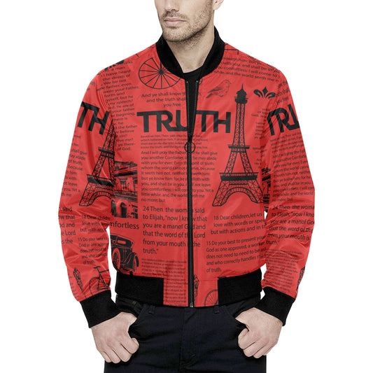 Scripture Quilted Puff Bomber