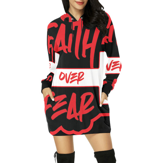 Faith over Fear Hoodie Dress