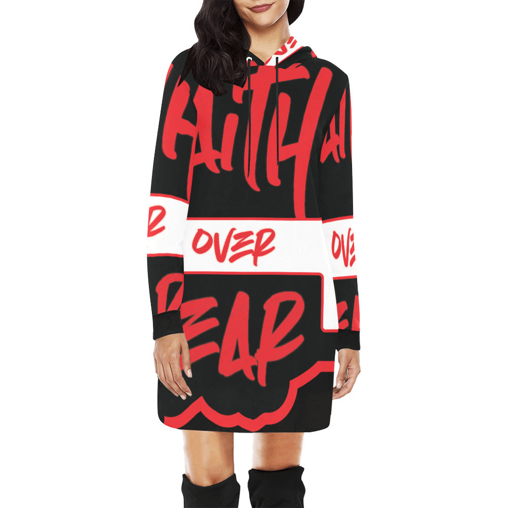 Faith over Fear Hoodie Dress