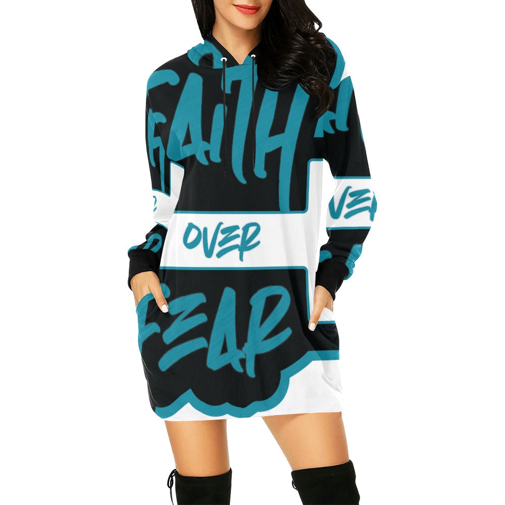 Faith over Fear Hoodie Dress